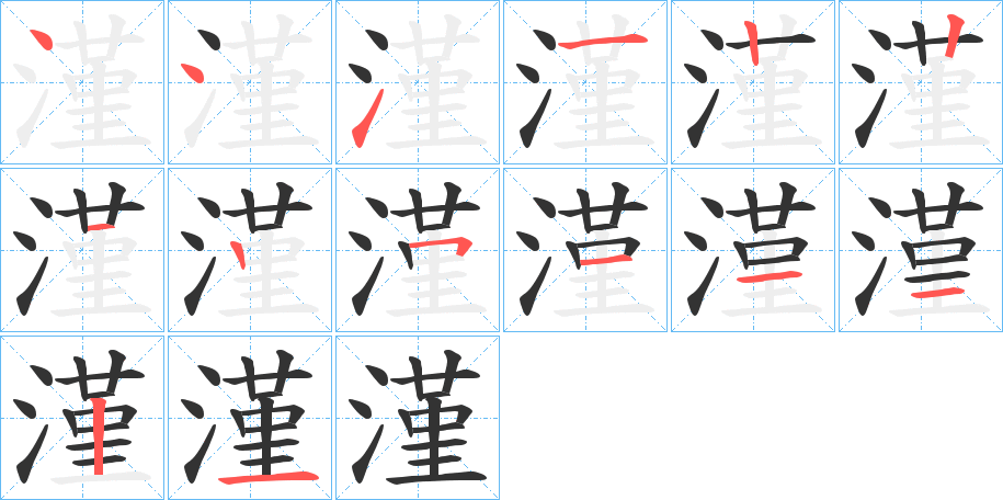 漌字的笔顺分布演示