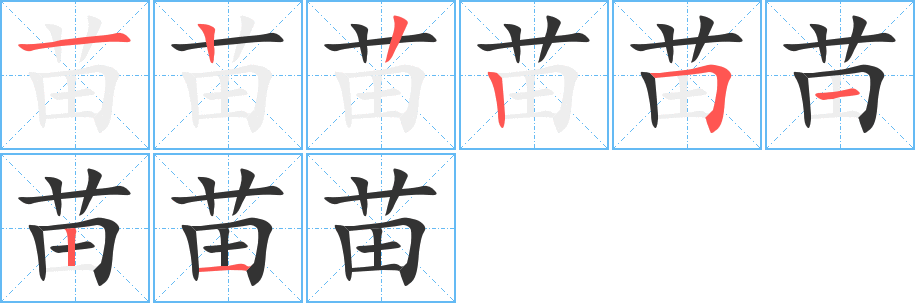 苗字的笔顺分布演示