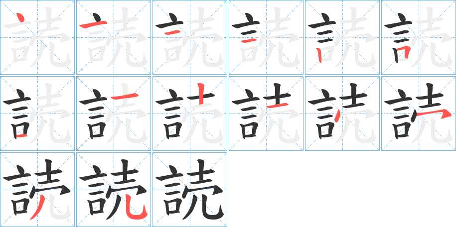 読字的笔顺分布演示